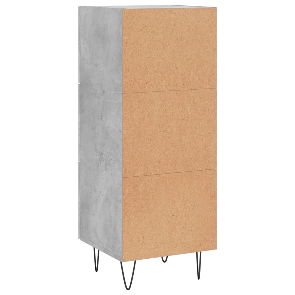 Sideboard Betongrau 34,5x34x90 cm Holzwerkstoff - Pazzar.ch