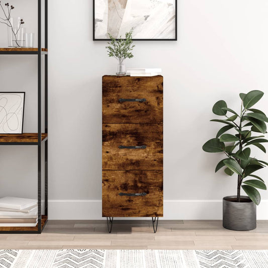 Sideboard Räuchereiche 34,5x34x90 cm Holzwerkstoff - Pazzar.ch