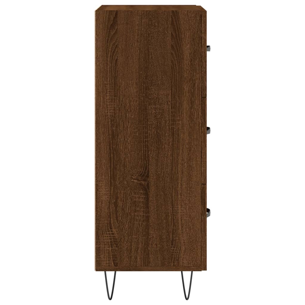Sideboard Braun Eichen-Optik 34,5x34x90 cm Holzwerkstoff - Pazzar.ch