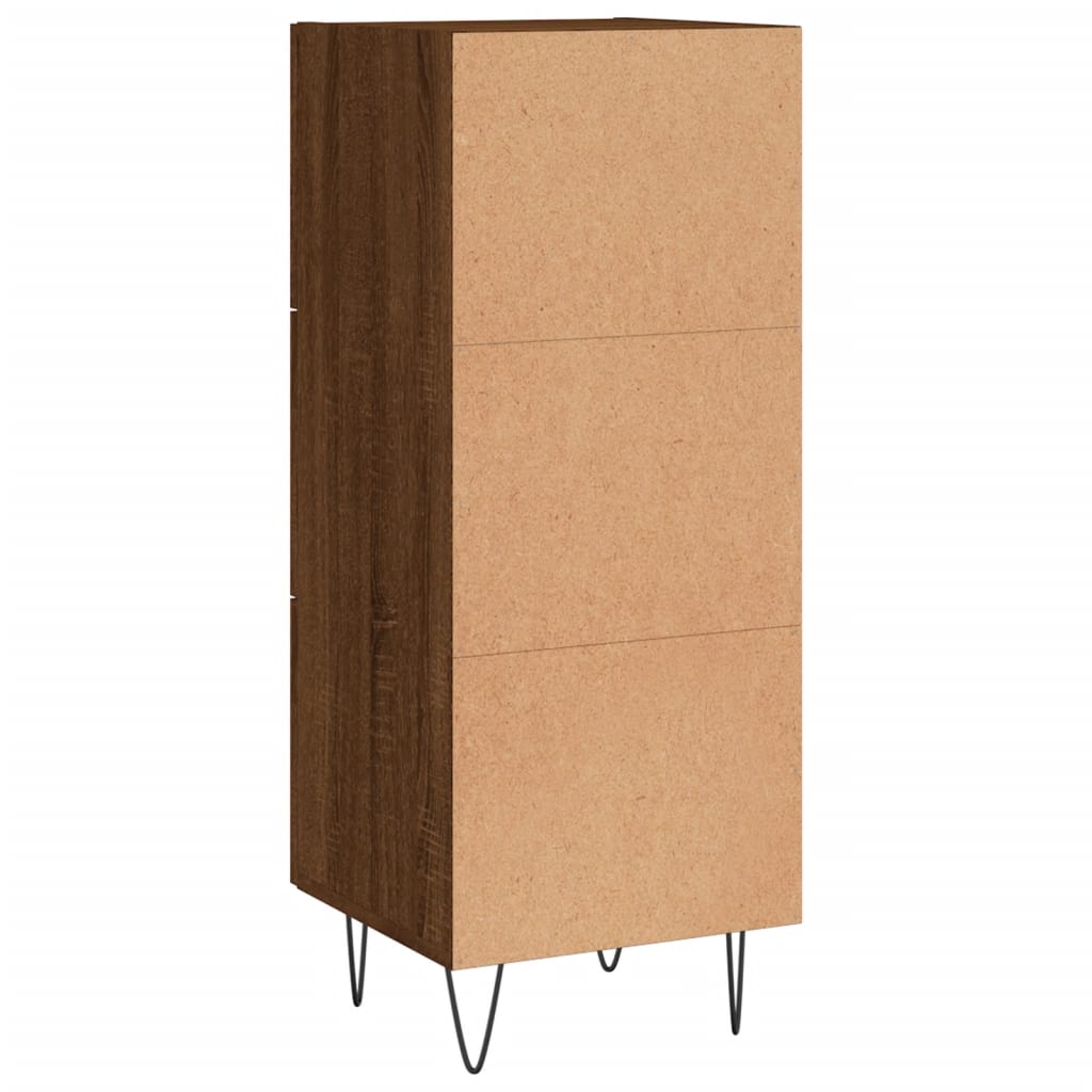 Sideboard Braun Eichen-Optik 34,5x34x90 cm Holzwerkstoff - Pazzar.ch