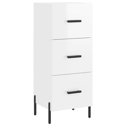 Sideboard Hochglanz-Weiß 34,5x34x90 cm Holzwerkstoff - Pazzar.ch