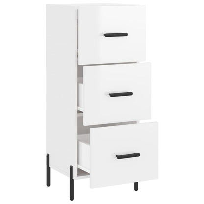 Sideboard Hochglanz-Weiß 34,5x34x90 cm Holzwerkstoff - Pazzar.ch