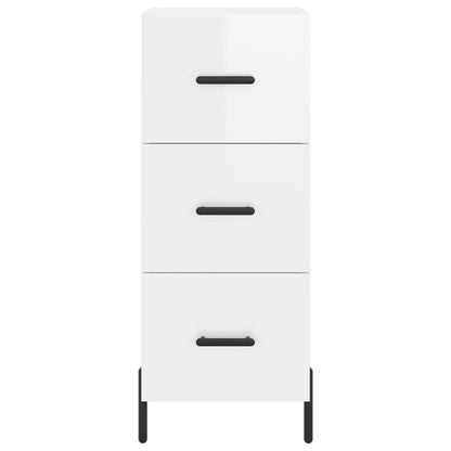 Sideboard Hochglanz-Weiß 34,5x34x90 cm Holzwerkstoff - Pazzar.ch