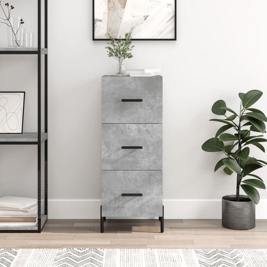 Sideboard Betongrau 34,5x34x90 cm Holzwerkstoff - Pazzar.ch