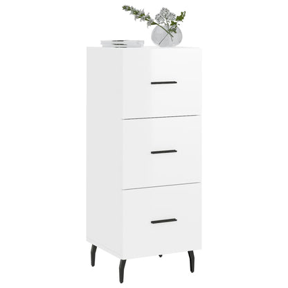 Sideboard Hochglanz-Weiß 34,5x34x90 cm Holzwerkstoff - Pazzar.ch