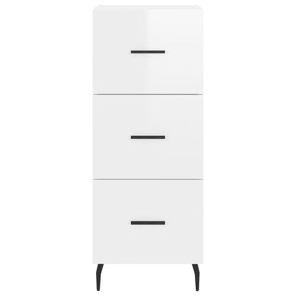 Sideboard Hochglanz-Weiß 34,5x34x90 cm Holzwerkstoff - Pazzar.ch