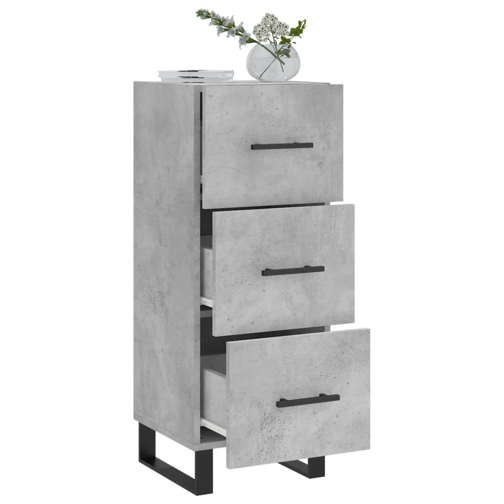 Sideboard Betongrau 34,5x34x90 cm Holzwerkstoff - Pazzar.ch