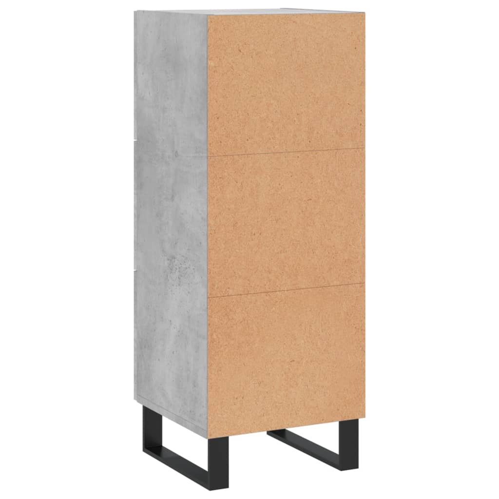 Sideboard Betongrau 34,5x34x90 cm Holzwerkstoff - Pazzar.ch