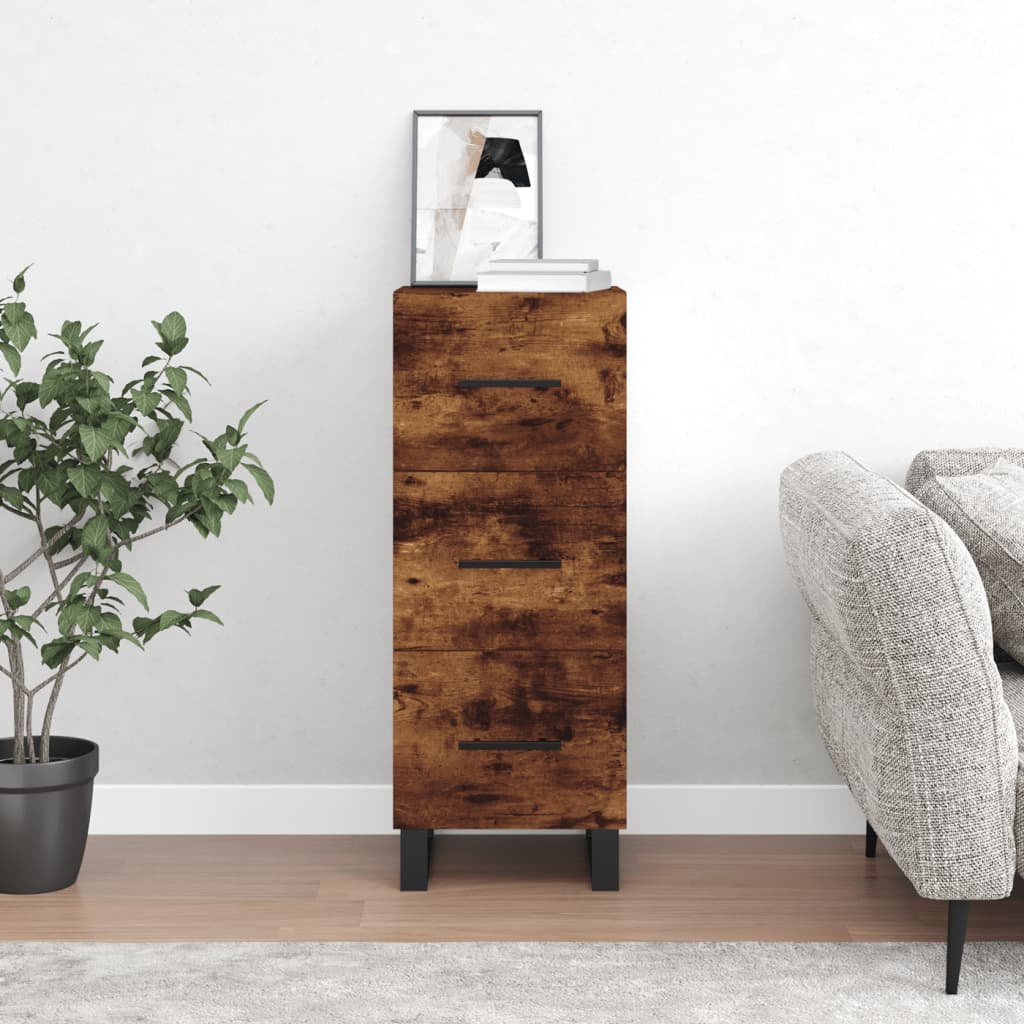 Sideboard Räuchereiche 34,5x34x90 cm Holzwerkstoff - Pazzar.ch