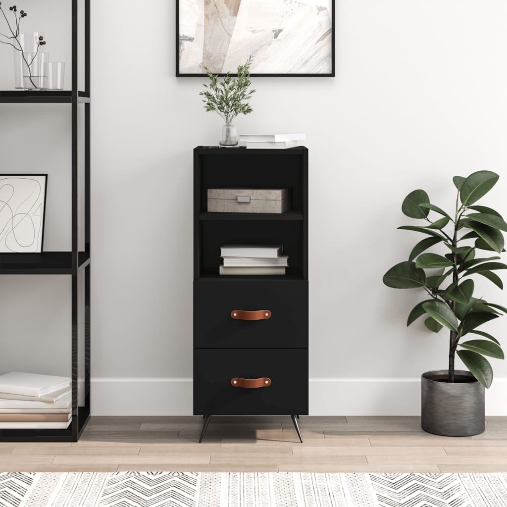 Sideboard Schwarz 34,5x34x90 cm Holzwerkstoff - Pazzar.ch