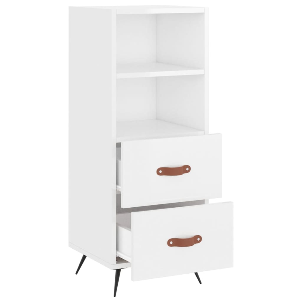 Sideboard Hochglanz-Weiß 34,5x34x90 cm Holzwerkstoff - Pazzar.ch