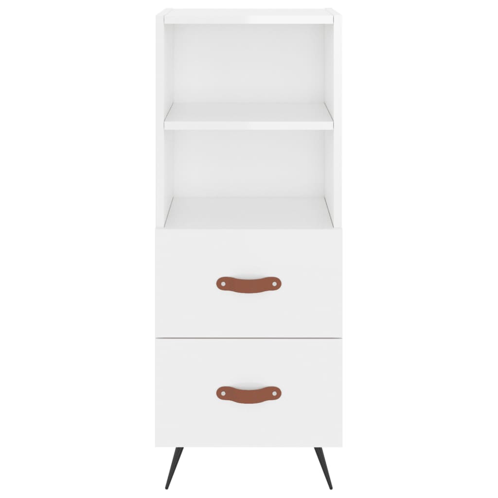 Sideboard Hochglanz-Weiß 34,5x34x90 cm Holzwerkstoff - Pazzar.ch