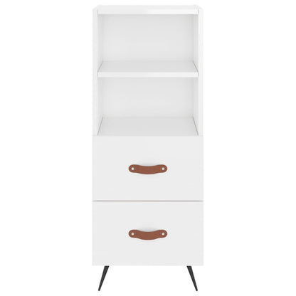 Sideboard Hochglanz-Weiß 34,5x34x90 cm Holzwerkstoff - Pazzar.ch