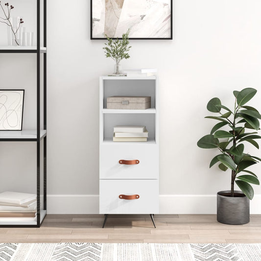 Sideboard Hochglanz-Weiß 34,5x34x90 cm Holzwerkstoff - Pazzar.ch