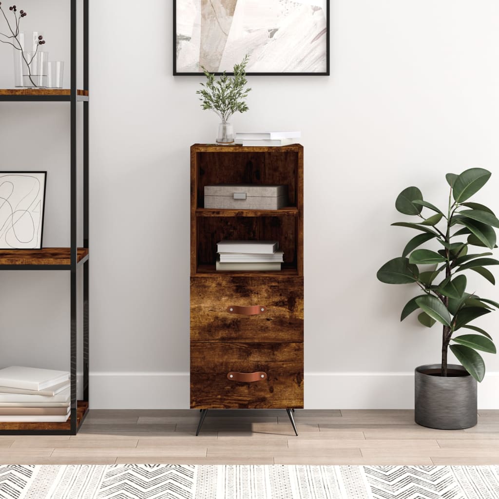 Sideboard Räuchereiche 34,5x34x90 cm Holzwerkstoff - Pazzar.ch