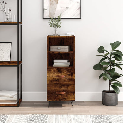 Sideboard Räuchereiche 34,5x34x90 cm Holzwerkstoff - Pazzar.ch