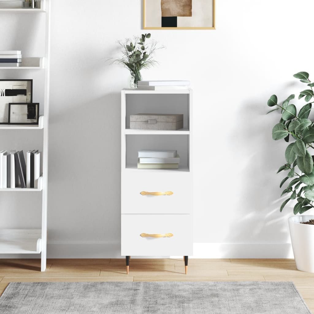 Sideboard Weiß 34,5x34x90 cm Holzwerkstoff - Pazzar.ch