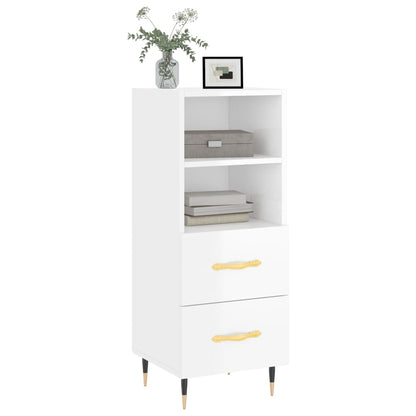 Sideboard Hochglanz-Weiß 34,5x34x90 cm Holzwerkstoff - Pazzar.ch