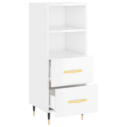Sideboard Hochglanz-Weiß 34,5x34x90 cm Holzwerkstoff - Pazzar.ch