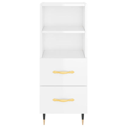 Sideboard Hochglanz-Weiß 34,5x34x90 cm Holzwerkstoff - Pazzar.ch