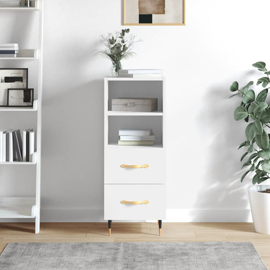 Sideboard Hochglanz-Weiß 34,5x34x90 cm Holzwerkstoff - Pazzar.ch