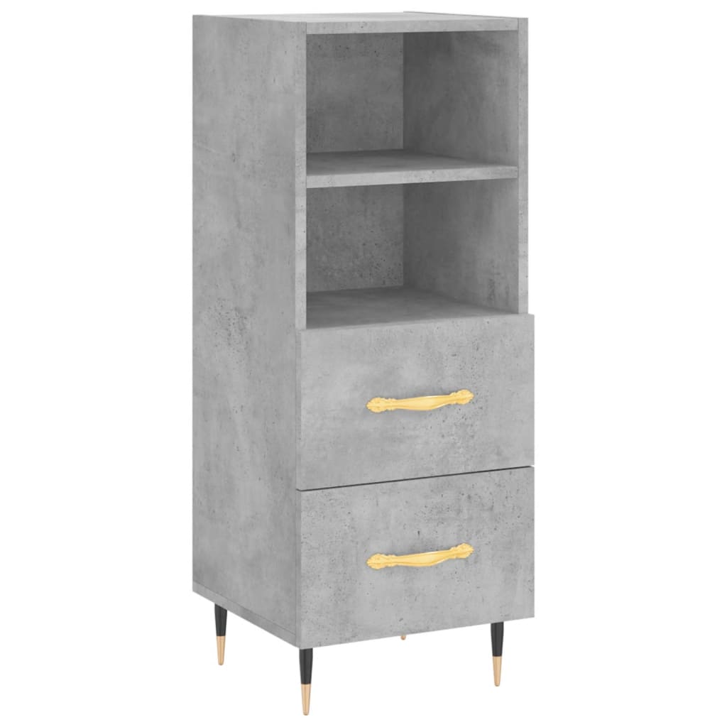 Sideboard Betongrau 34,5x34x90 cm Holzwerkstoff - Pazzar.ch