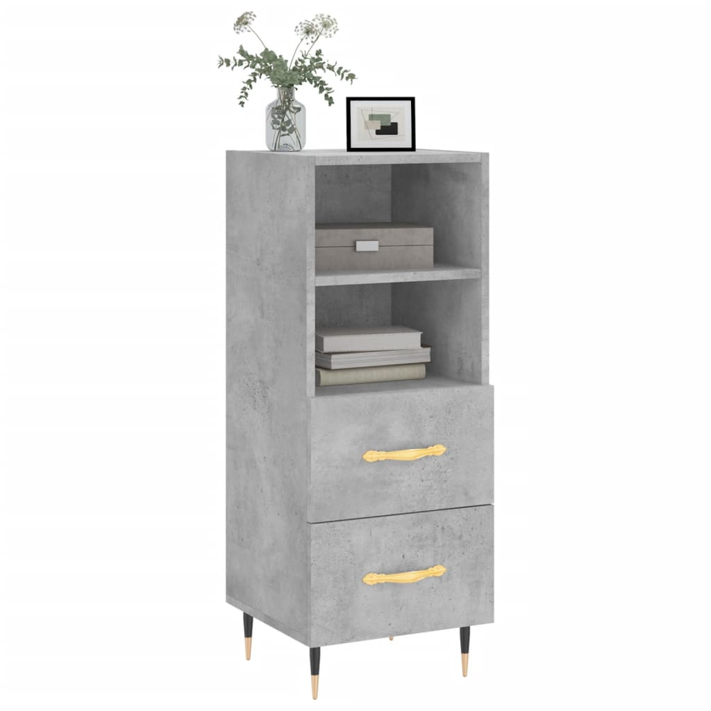 Sideboard Betongrau 34,5x34x90 cm Holzwerkstoff - Pazzar.ch