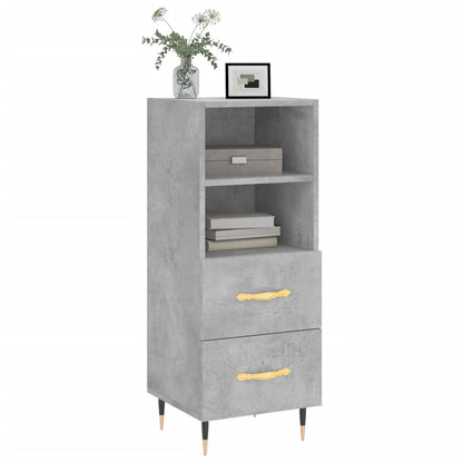 Sideboard Betongrau 34,5x34x90 cm Holzwerkstoff - Pazzar.ch