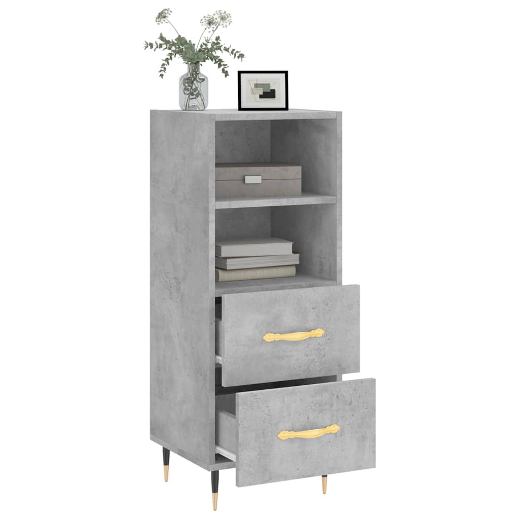 Sideboard Betongrau 34,5x34x90 cm Holzwerkstoff - Pazzar.ch