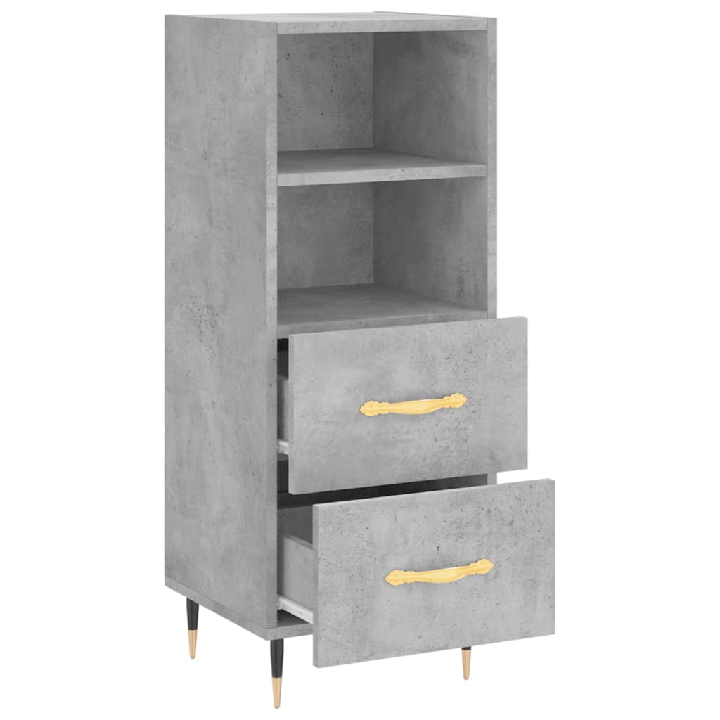 Sideboard Betongrau 34,5x34x90 cm Holzwerkstoff - Pazzar.ch
