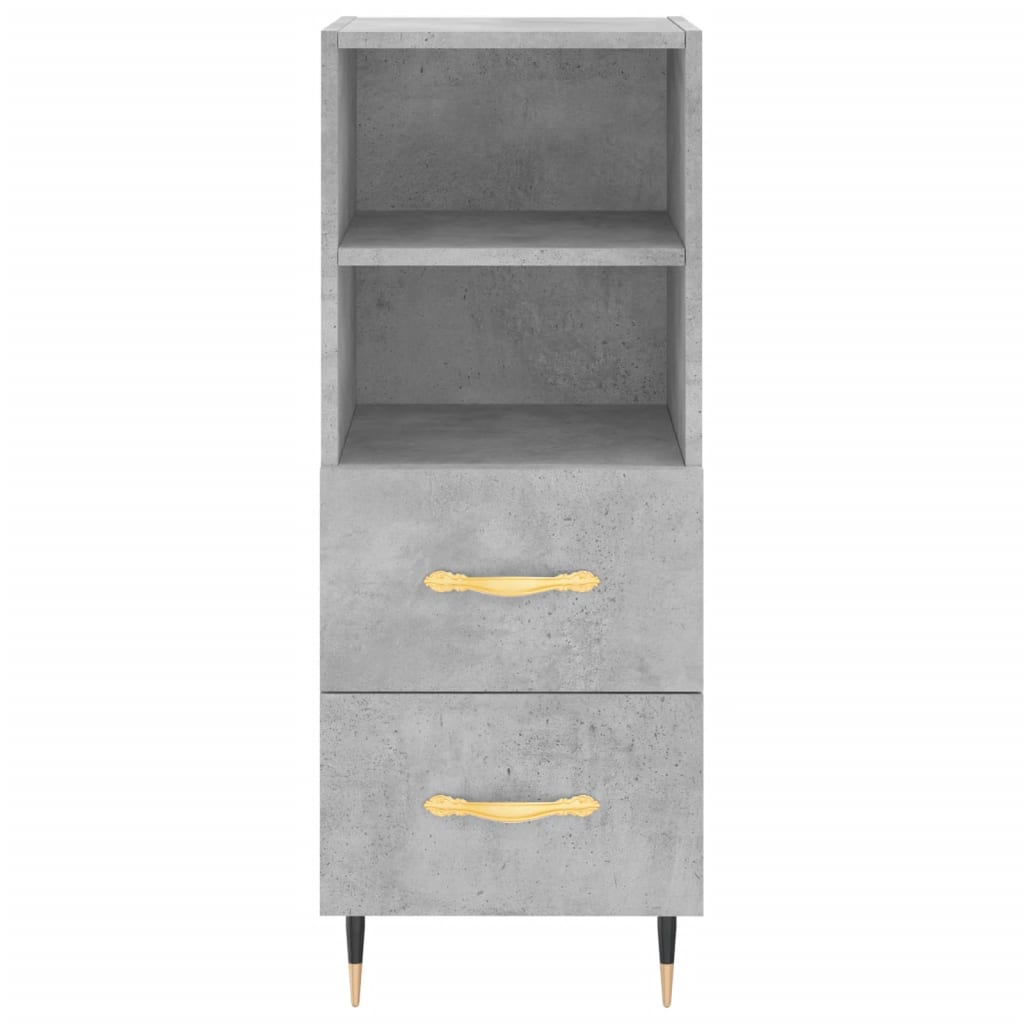 Sideboard Betongrau 34,5x34x90 cm Holzwerkstoff - Pazzar.ch
