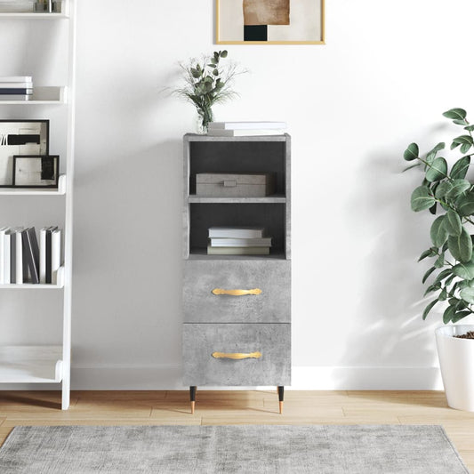 Sideboard Betongrau 34,5x34x90 cm Holzwerkstoff - Pazzar.ch