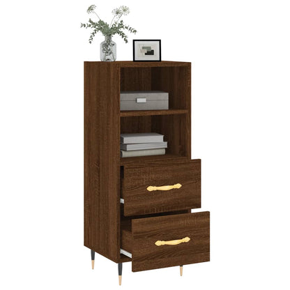 Sideboard Braun Eichen-Optik 34,5x34x90 cm Holzwerkstoff - Pazzar.ch