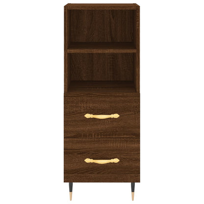 Sideboard Braun Eichen-Optik 34,5x34x90 cm Holzwerkstoff - Pazzar.ch
