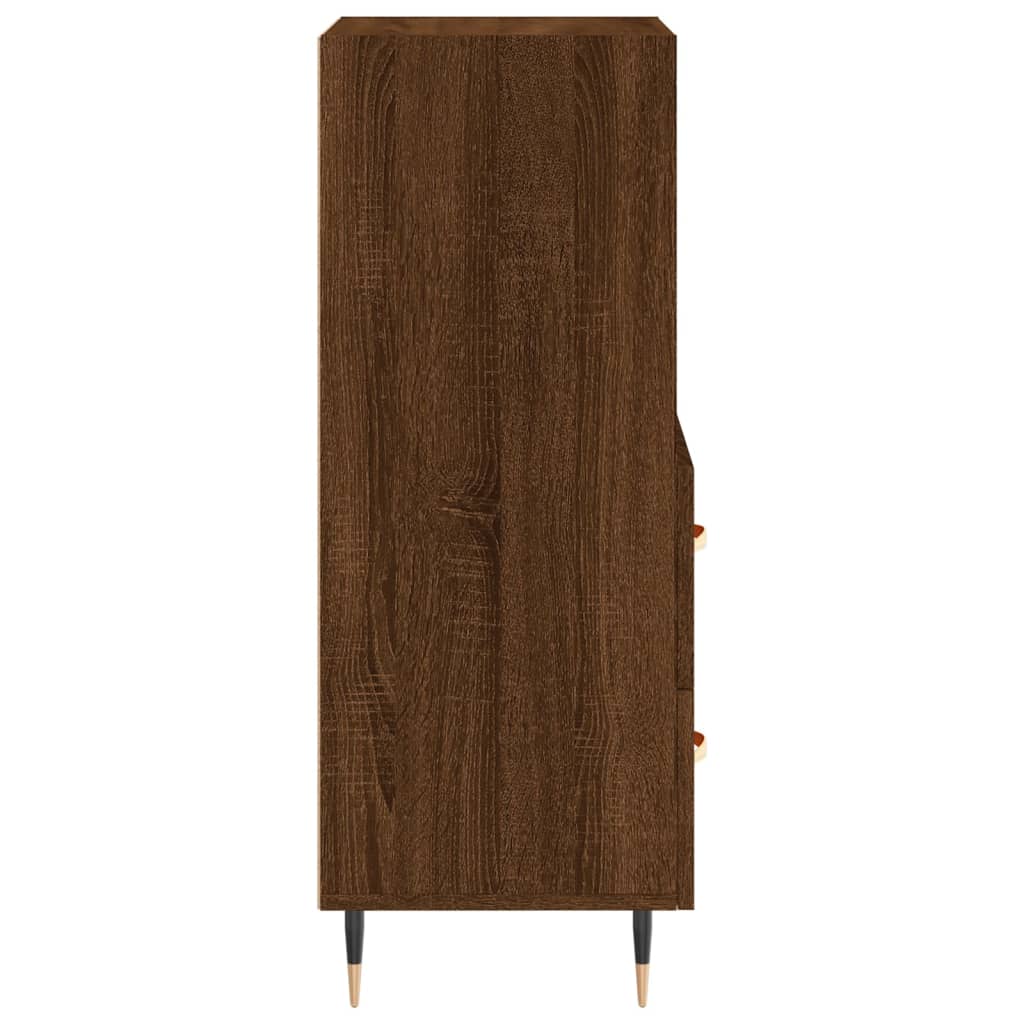 Sideboard Braun Eichen-Optik 34,5x34x90 cm Holzwerkstoff - Pazzar.ch