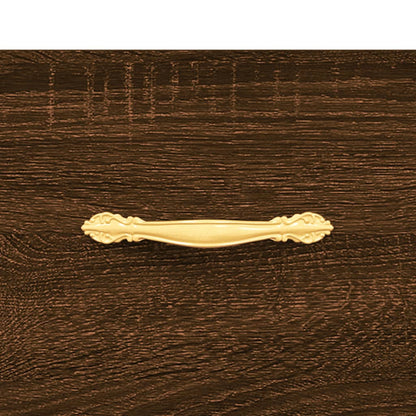 Sideboard Braun Eichen-Optik 34,5x34x90 cm Holzwerkstoff - Pazzar.ch
