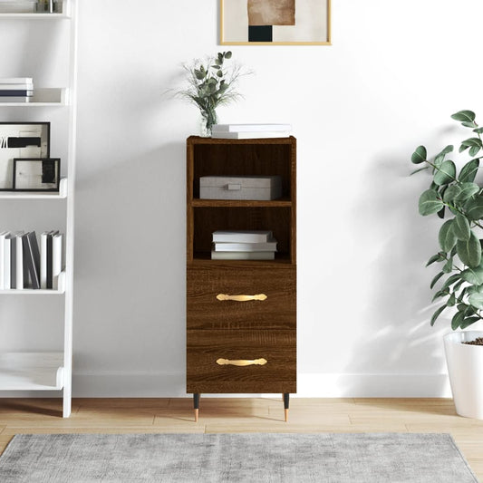 Sideboard Braun Eichen-Optik 34,5x34x90 cm Holzwerkstoff - Pazzar.ch