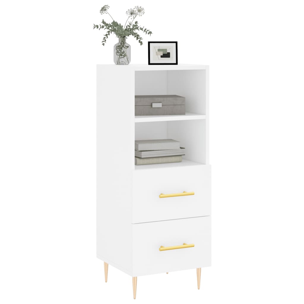 Sideboard Weiß 34,5x34x90 cm Holzwerkstoff - Pazzar.ch