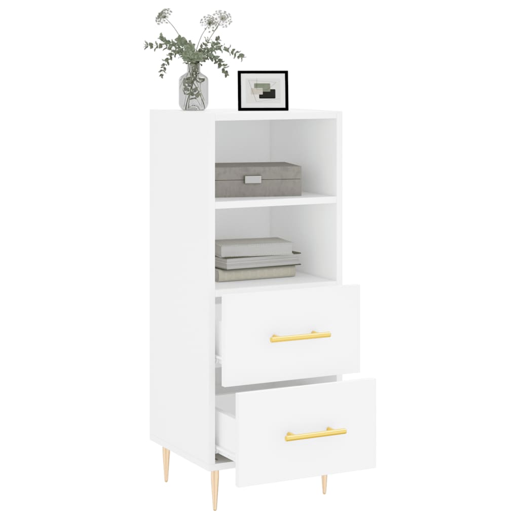 Sideboard Weiß 34,5x34x90 cm Holzwerkstoff - Pazzar.ch