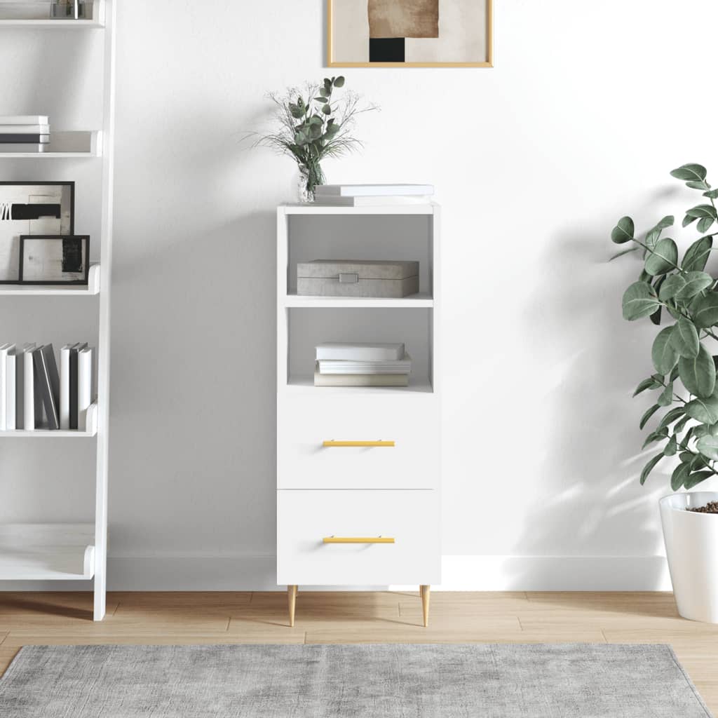 Sideboard Weiß 34,5x34x90 cm Holzwerkstoff - Pazzar.ch
