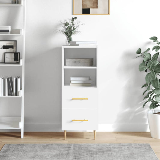 Sideboard Weiß 34,5x34x90 cm Holzwerkstoff - Pazzar.ch