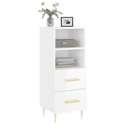 Sideboard Hochglanz-Weiß 34,5x34x90 cm Holzwerkstoff - Pazzar.ch