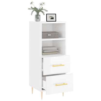 Sideboard Hochglanz-Weiß 34,5x34x90 cm Holzwerkstoff - Pazzar.ch