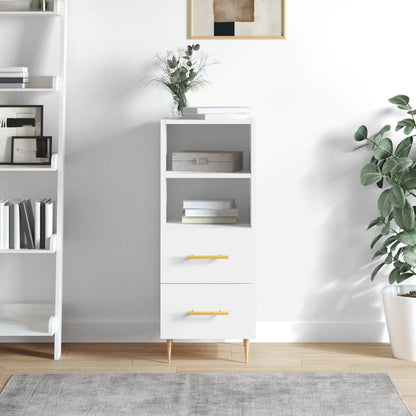 Sideboard Hochglanz-Weiß 34,5x34x90 cm Holzwerkstoff - Pazzar.ch