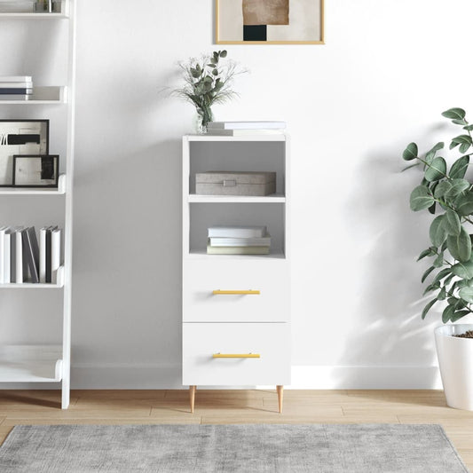 Sideboard Hochglanz-Weiß 34,5x34x90 cm Holzwerkstoff - Pazzar.ch