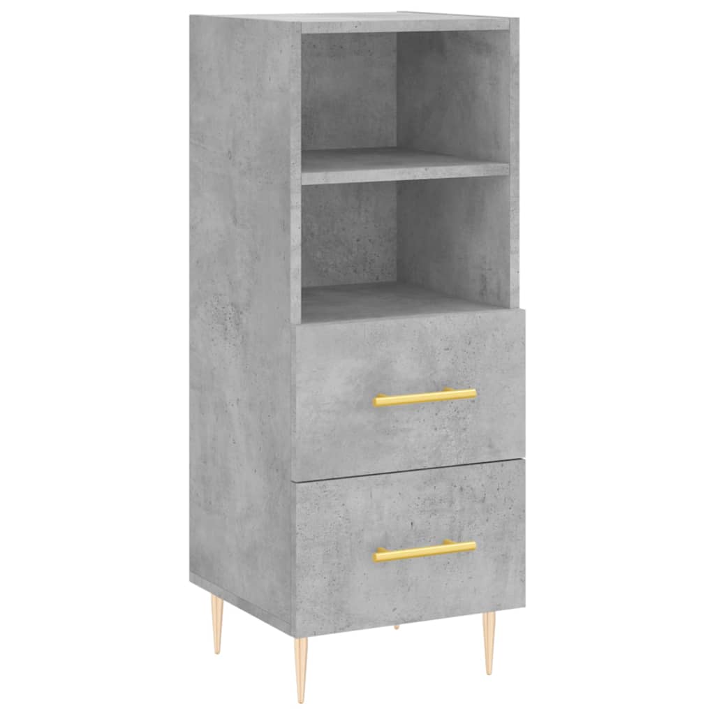 Sideboard Betongrau 34,5x34x90 cm Holzwerkstoff - Pazzar.ch
