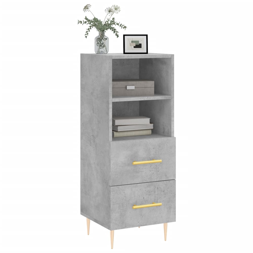 Sideboard Betongrau 34,5x34x90 cm Holzwerkstoff - Pazzar.ch