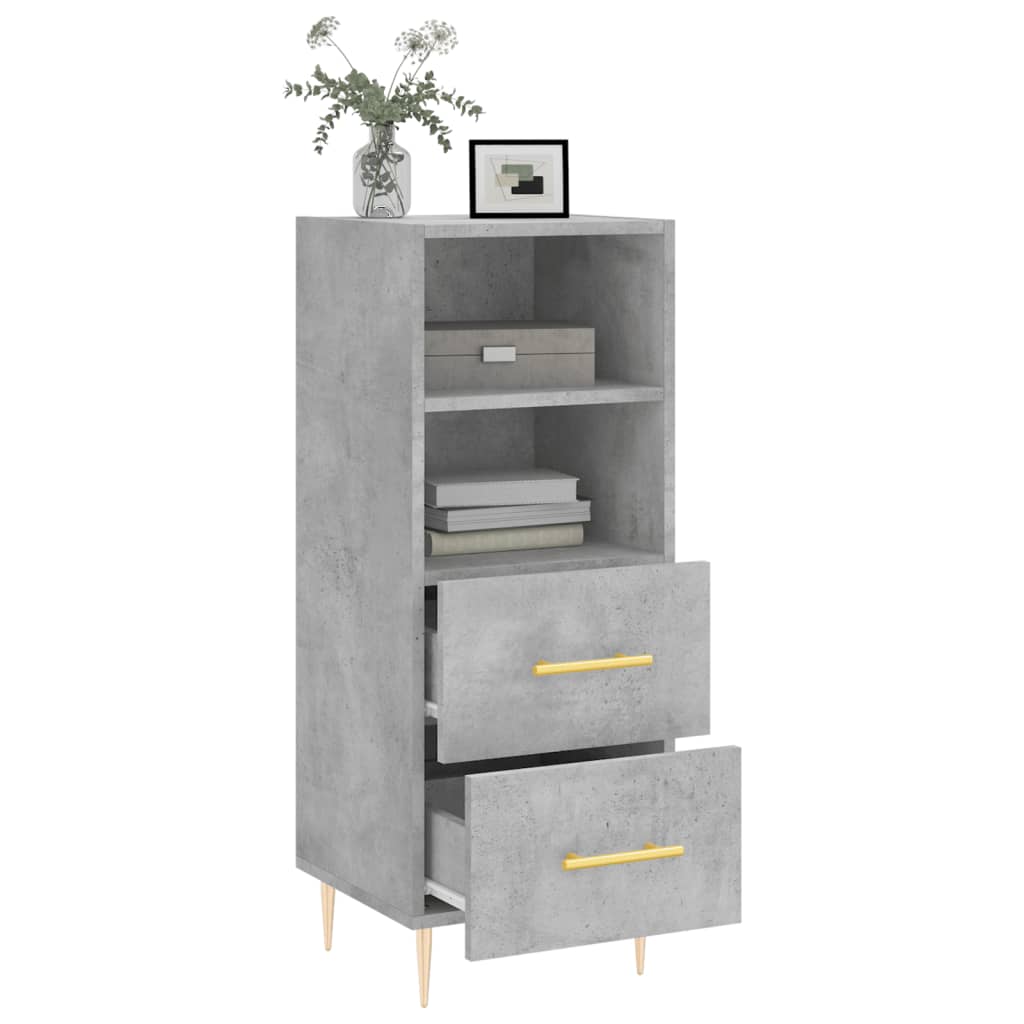 Sideboard Betongrau 34,5x34x90 cm Holzwerkstoff - Pazzar.ch