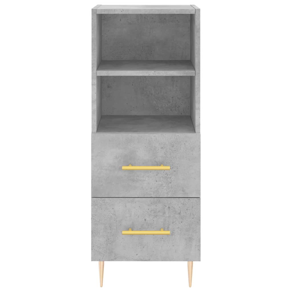 Sideboard Betongrau 34,5x34x90 cm Holzwerkstoff - Pazzar.ch