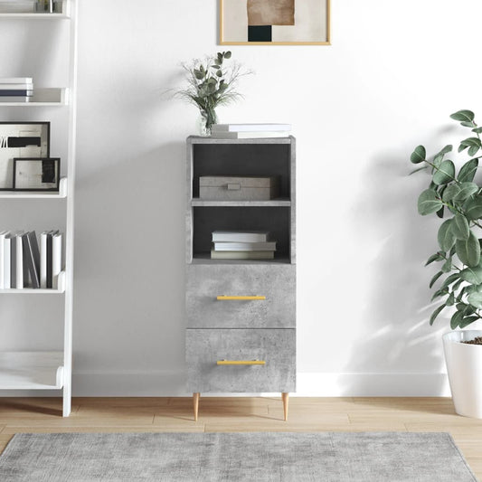 Sideboard Betongrau 34,5x34x90 cm Holzwerkstoff - Pazzar.ch